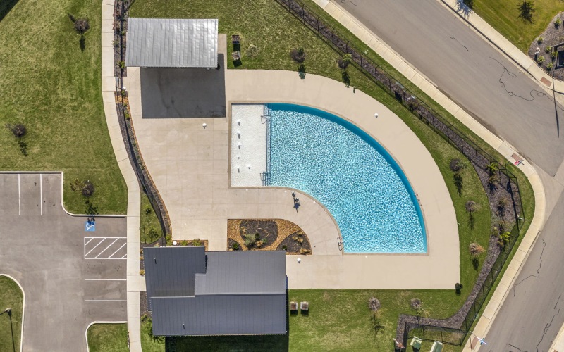 Sparkling Pool with Tanning Deck